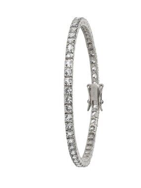 Dorsey KATE RIVIÈRE BRACELET IN 3MM LAB WHITE SAPPHIRE 7" - Like New